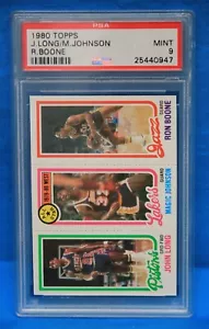 1980 TOPPS John Long - Magic Johnson - Ron Boone PSA 9 MINT # 25440947 - Picture 1 of 2