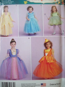 Simplicity Pattern S0484 Fairy Princess Dress or Costume Sizes 1/2, 1, 2 NOS - Picture 1 of 4