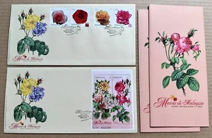 2003 Malaysia Flowers Roses 4v Stamps & Miniature Sheet ( MS # 035430 ) on 2 FDC - Picture 1 of 4