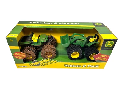 #37563 Ertl John Deere Monster Treads 2-Pack W/Muddy Off Roader ~ 2010 Die Cast - Image 1 of 4