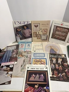 Stitching Needlepoint Book Sheet Lot Of 12 Crafting DIY - Picture 1 of 9