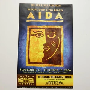 Vtg San Pedro Playhouse Elton John Aida Russell Hill Theater Window Card - Picture 1 of 2