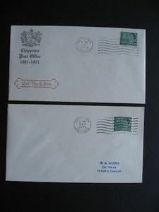 Canada last day Chippawa Post Office covers now Niagara Falls - Foto 1 di 3