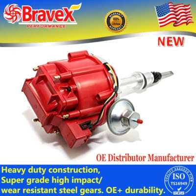 High Performance Red HEI Distributor for Chevy gm SBC 283 305 307 327 350 400 - Image 1 of 4