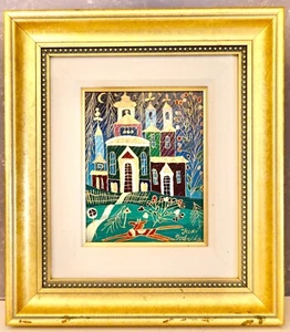 Yuri Gorbachev Original OIL and GOLD ENAMEL on 8 x 10" CANVAS, "Sammer"/"Summer" - Picture 1 of 2