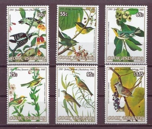 Cook Islands, Set of 6, Birds Drawn by Audubon, MNH, 1985 - Foto 1 di 1