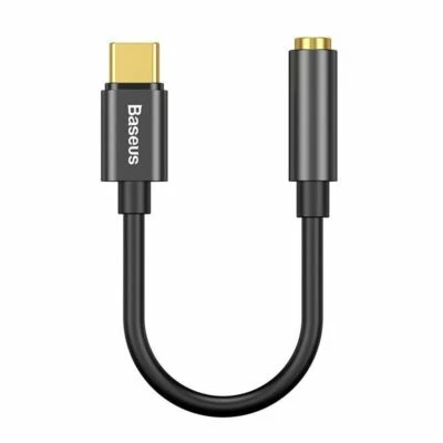 Adaptador de fone de ouvido Baseus USB tipo C para 3,5 mm AUX conector tipo C cabo de fones de ouvido - Imagem 1 de 4