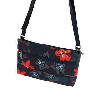 Dakine Women's Black Floral Print Crossbody Bag Jacky Season 21 Size 10.5 X 7 