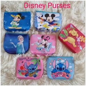 Disney Zipped Purses - Mickey & Minnie Mouse - Winnie The Pooh - Frozen - Stitch - Picture 1 of 16