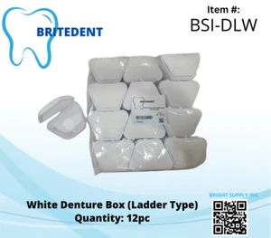 Caja de almacenamiento de dentadura blanca protector bucal caja dental (12 piezas) - Imagen 1 de 2