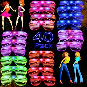 40 Pack Light up Glasses, LED Glasses Glow Glasses Neon Party Favors for Christm - Picture 1 of 12