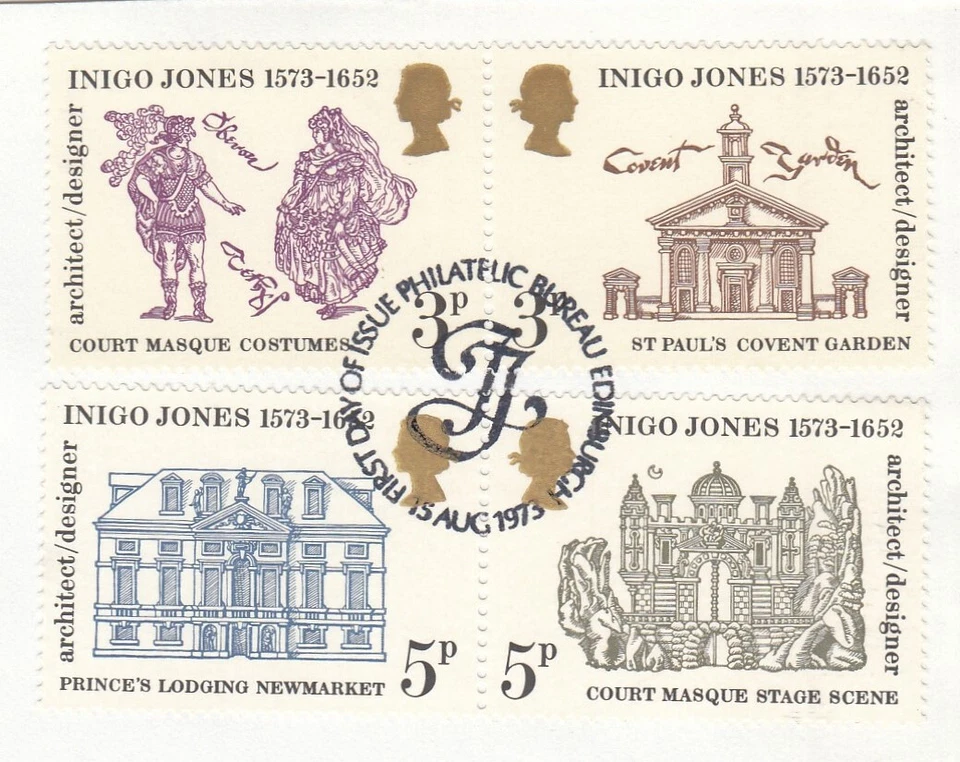 Inigo Jones GB Used Bureau 1973 ON PIECE (140576) - Image 1 of 1