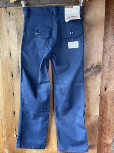 NWT 1979 Vintage Mr Leggs Boys Blue Pocket Cargo Flared Slim 23 Jeans Size 10 - Picture 1 of 8