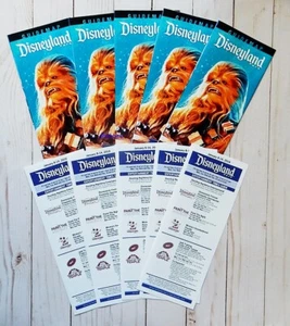 DISNEYLAND Chewbacca Star Wars Main Gate Map+Guide Lot/Set of (5) 2016 - Picture 1 of 1