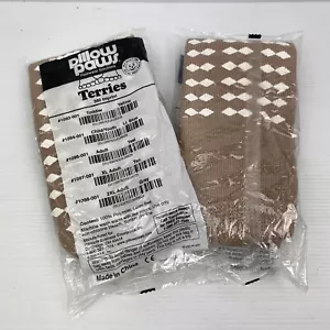 2x Pillow Paws Terries Adult XL 1097-001 Non Slip Hospital Aged Care Socks Tan - Picture 1 of 6
