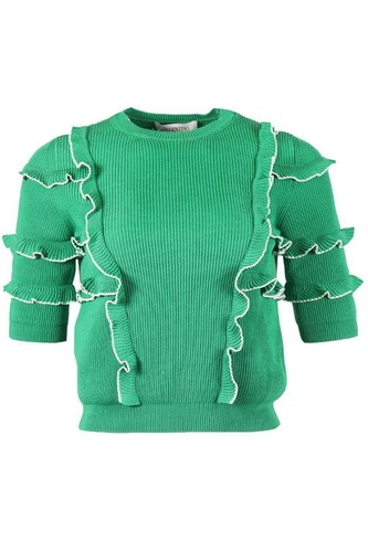 MAGLIONE VALENTINO COTONE CON VOLANT XSMALL