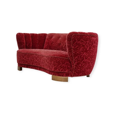 1960s, Danish vintage 2 seater "Banana" sofa, original very good condition Cover