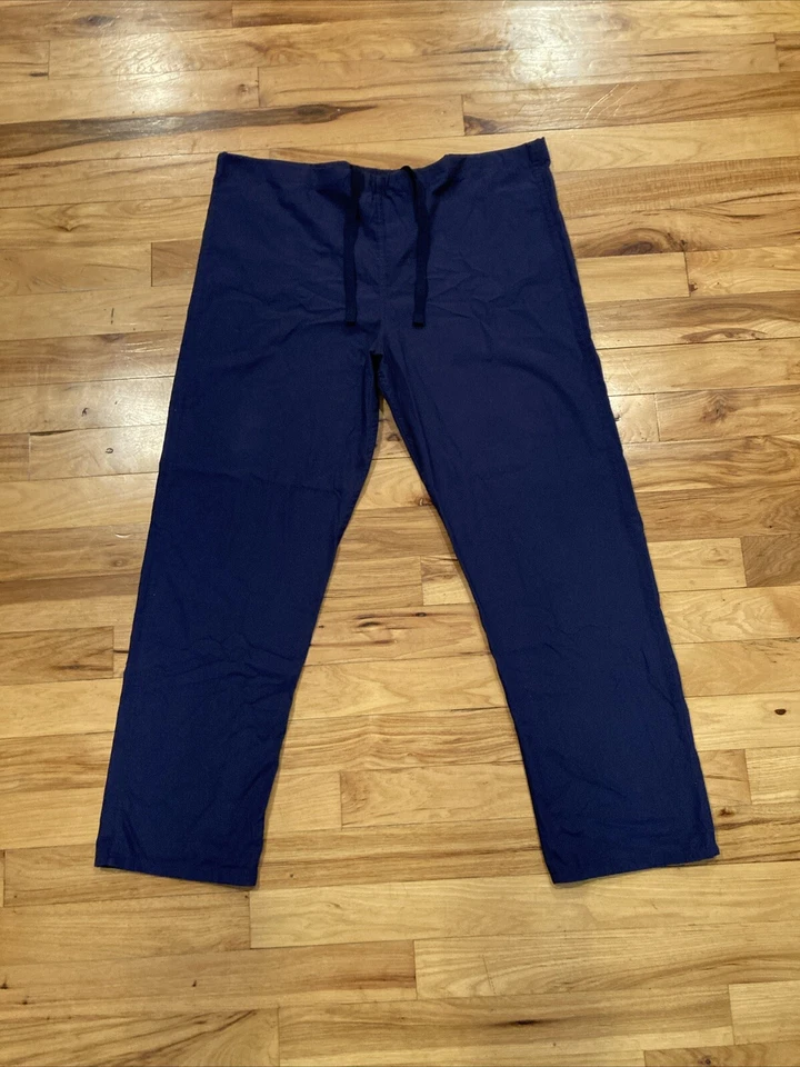 Calça Landau Scrubs azul escuro unissex grande serve 44 x 32 enfermeira médica veterinária dental - Imagem 1 de 4