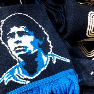 Sciarpa Ultras Tifoso del Napoli in Doppia Lana ricamata HO VISTO MARADONA Ultra - Foto 1 di 7