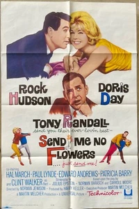 Rock Hudson! Doris Day! "SEND ME NO FLOWERS" Vintage Orig 27X41" 1 Blatt Poster - Bild 1 von 7