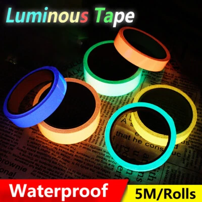Adhesive Luminous Tape Sticker Waterproof Glow in Dark Fluorescent Stage Decor - Image 1 of 4