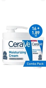 CeraVe Feuchtigkeitscreme mit Pumpe für normale bis trockene Haut, Combo-Pack - Bild 1 von 3