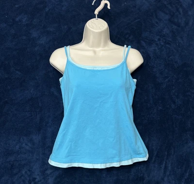 Vintage Y2K Faded Glory Womens Layered Cami Size L Blue Contrast Lizzie Mcguire - Image 1 of 4