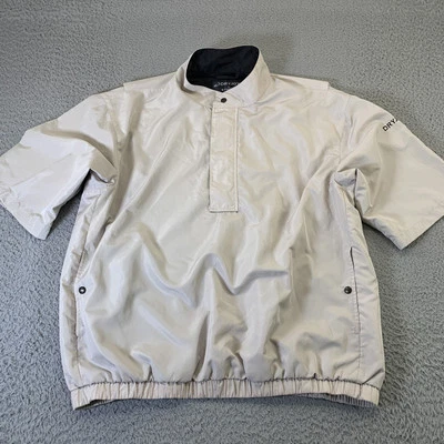 Footjoys Dryjoys Wind Stop Shirt Mens XL Beige Quarter Button Golf Windbreaker - Image 1 of 4