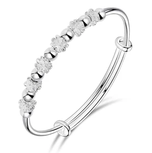 Aster 925 Sterling Silber verstellbares Armband, Geschenkartikel für alle Gelegenheiten - Bild 1 von 3