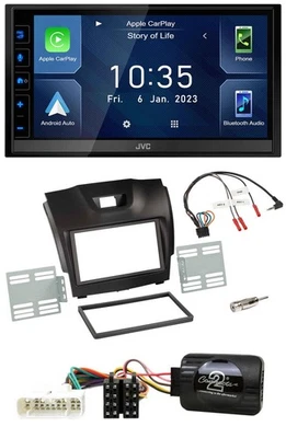 JVC DAB Bluetooth Lenkrad USB 2DIN Autoradio für Isuzu D-Max ab 12 dunkelgrau - Bild 1 von 4