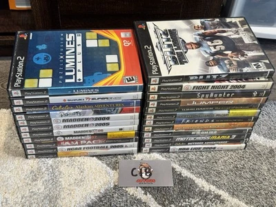 Lot of 26 PlayStation 2 Games + 15 Cases/Manuals - Image 1 of 4