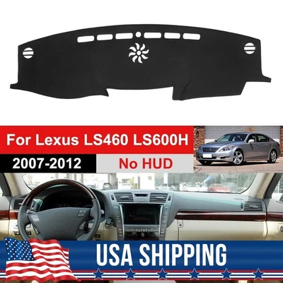 For Lexus LS460 LS600H 2006-2011 Leather Dashboard Dash Cover Mat Black us new - Image 1 of 4