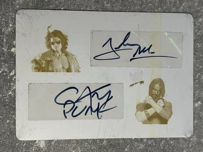 CM PUNK & JOHN MORRISON 2010 Topps WWE Dual Auto Autograph Printing Plate 1/1 - Image 1 of 2