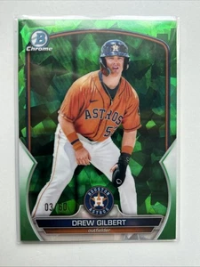 2023 Bowman Sapphire Edition Chrome Prospects Green /60 Drew Gilbert #BCP-16 - Picture 1 of 2
