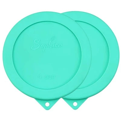 Sophico 4 Cup Round Silicone Storage Cover Lids Replacement for Anchor Hocking a