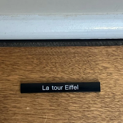 LEGO part 4162pb107 BLACK 1x8 La tour Eiffel Print from Set 21019 - Image 1 of 2