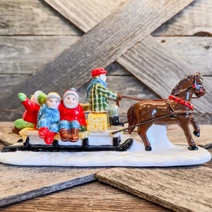 1988 Vintage Department 56, Snow Village - Hayride - Porcelain Holiday Figurine - Picture 1 of 10