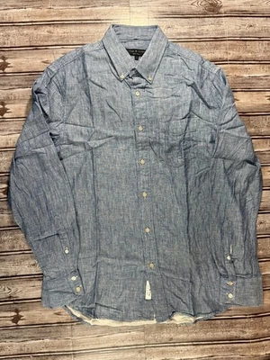 RAG & BONE classic fit beach Shirt size M color Blue NWOT - Image 1 of 4