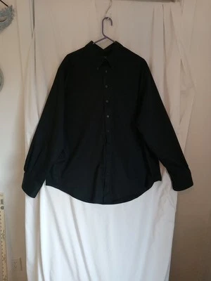 Merona Ultimate  Mens Black long sleeved Dress Shirt 2XL 0047 - Image 1 of 4