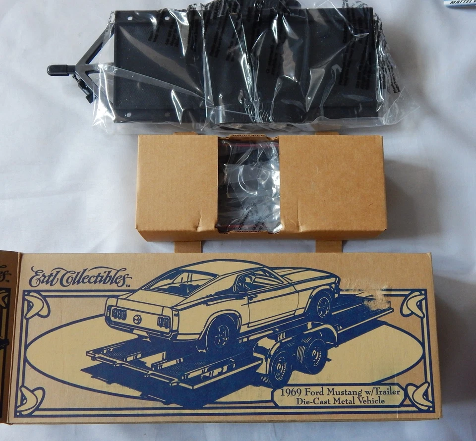 NIB Ertl  1969 Ford Mustang W/Trailer Die Cast Metal Vehicle Kit 2957 - Image 1 of 4