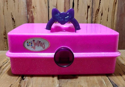 Estuche de Almacenamiento de Maquillaje Rosa Brillo Caboodles Jaleas De Colección Púrpura Mango de Gatito Usado en Excelente Condición Foto 1 de 4