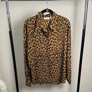 Liz Claiborne Liz Sport Gepard Print Button Down Business Casual Bluse GR XL - Bild 1 von 6