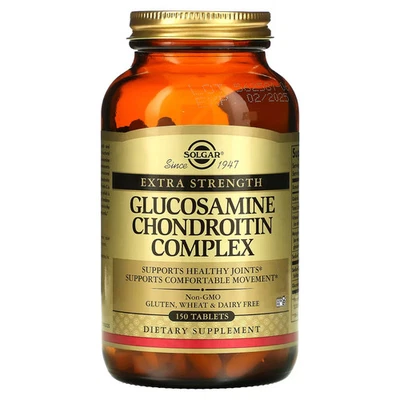 2 X Solgar, Complejo Glucosamina Condroitina, Extra Fuerza, 150 Comprimidos Foto 1 de 2