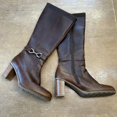 GH Bass Boots Grammercy Park Chunky Heeled Riding Boots Women’s 7.5M Brown EUC - Image 1 of 4