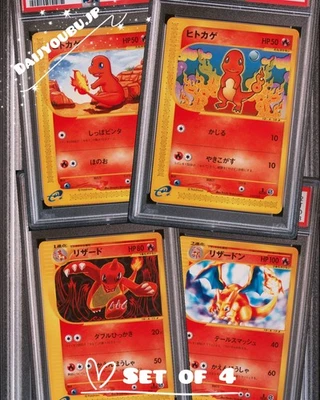 PSA 10 2001 e Starter Charizard Sequential Cert  4 Card Evolution Set 1st - Image 1 of 4