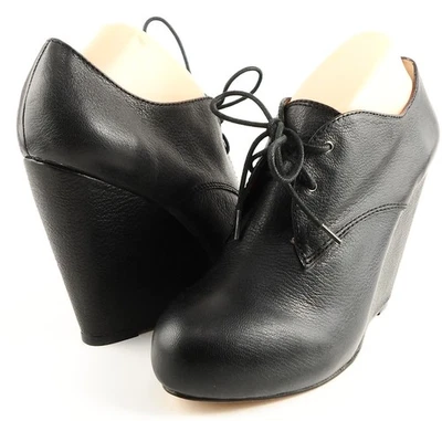 $295 CYNTHIA VINCENT KOLE Negro Guijarro Diseñador Botines Bombas 9  Foto 1 de 4