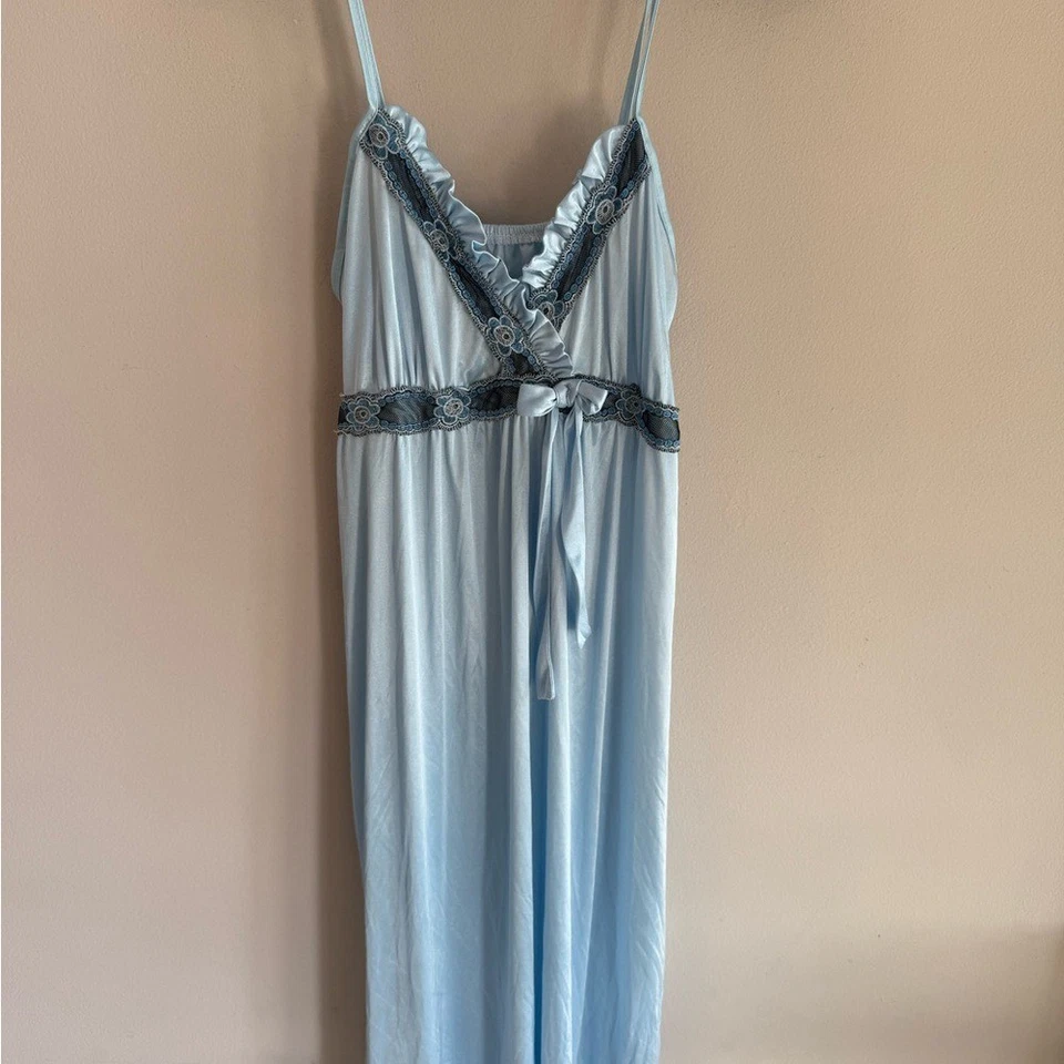 Motherhood Light Blue Lace Chemise - Image 1 of 4