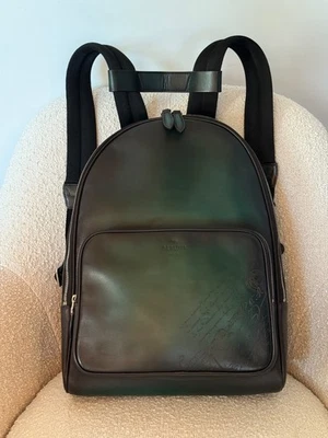 Подлинный Berluti время от скритто зеленый кожаный рюкзак сумка £3000 Mr Porter BN - Изображение 1 из 4
