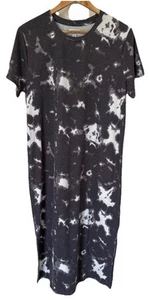 Mudpie Lounge Dress Midi Length Grey & White Slits At The Bottom  Basic Capsule - Picture 1 of 8