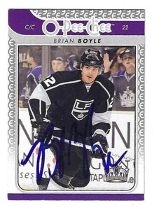 Handsignierte BRIAN BOYLE Los Angeles Kings 2009-10 O Pee Chee Hockey Karte #490 - Bild 1 von 1